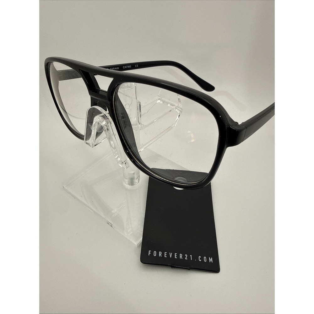 Forever 21 authentic Black Rim Eyeglass Frames Clear Glass New With Tags HOT